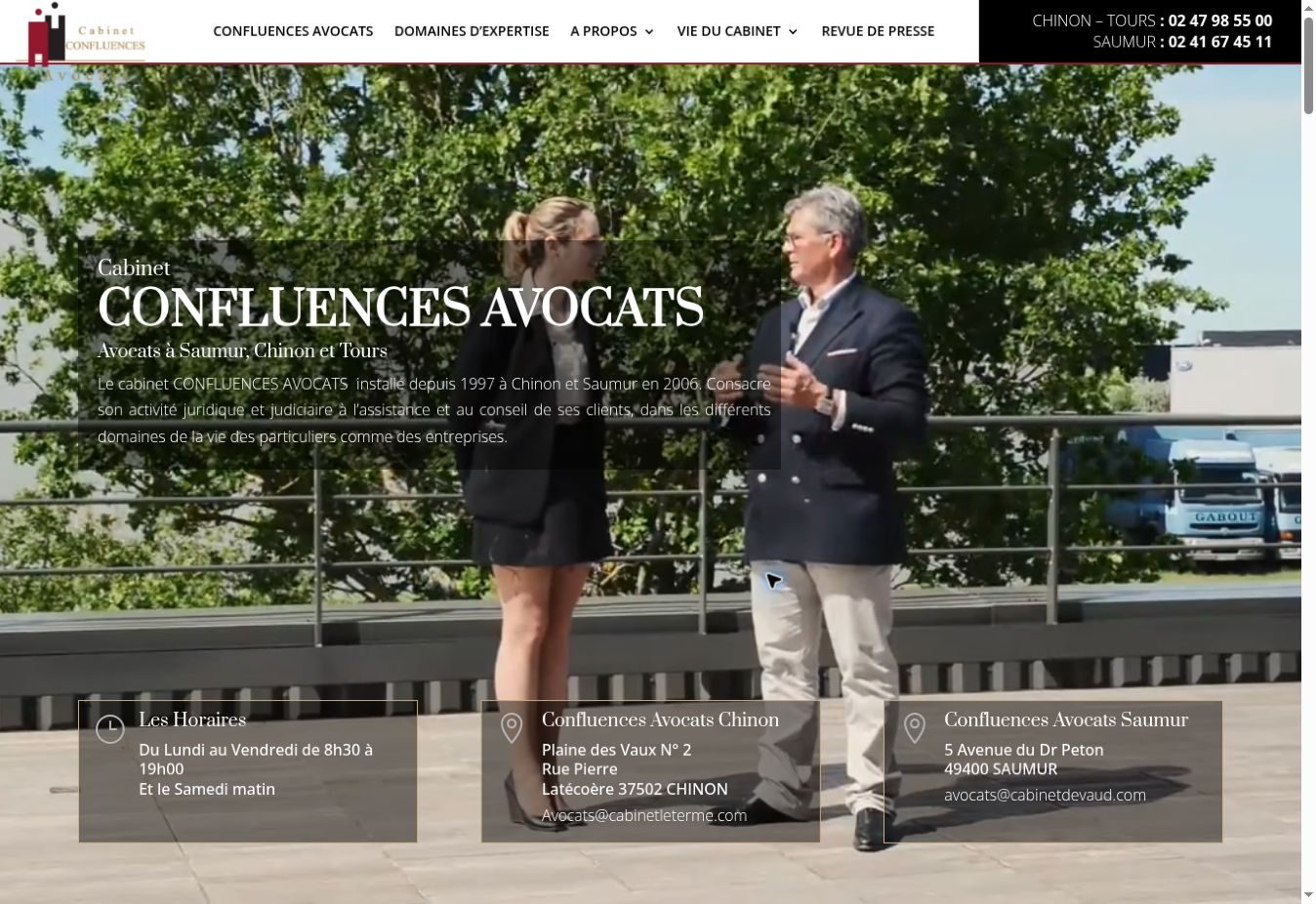 Capture du site de Confluences Avocats