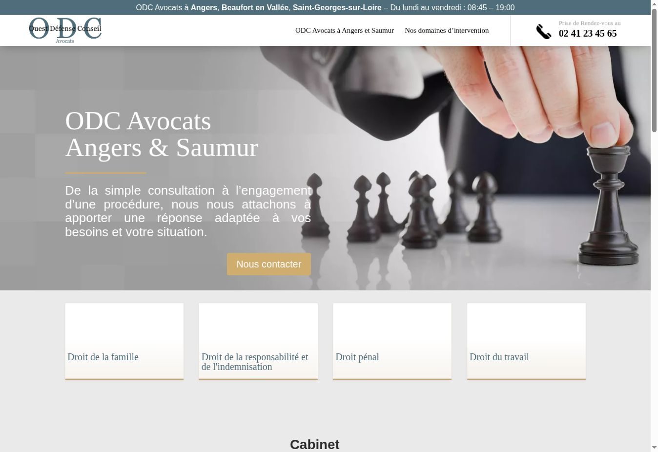 Capture du site de ODC Avocats