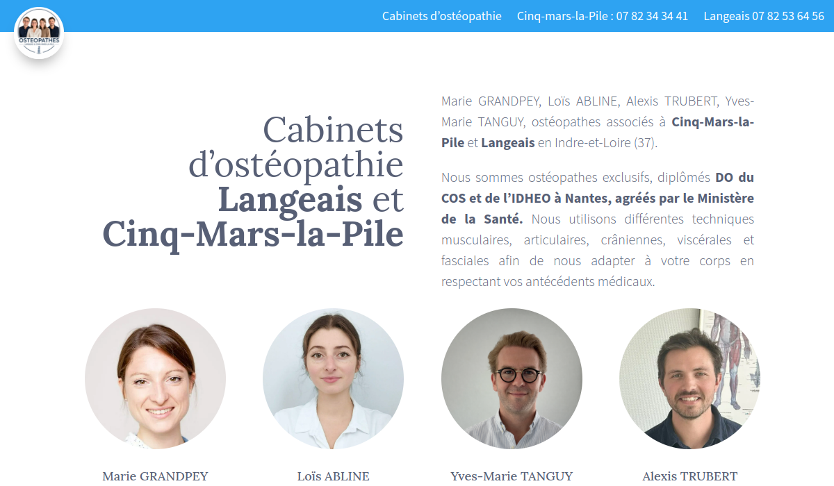 Capture du site de Ostéopathie37.fr